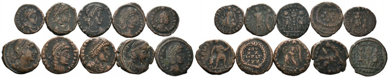 A mixed Lot of 10 Ancient Coins,About fine to about very fine. LOT SOLD AS IS, N...