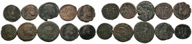 A mixed Lot of 10 Ancient Coins,About fine to about very fine. LOT SOLD AS IS, NO RETURNS.