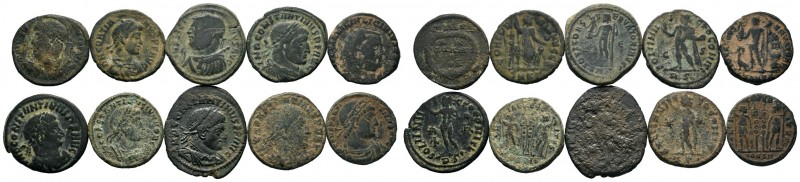 A mixed Lot of 10 Ancient Coins,About fine to about very fine. LOT SOLD AS IS, N...