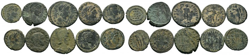 A mixed Lot of 10 Ancient Coins,About fine to about very fine. LOT SOLD AS IS, N...