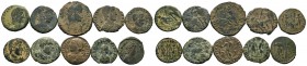 A mixed Lot of 10 Ancient Coins,About fine to about very fine. LOT SOLD AS IS, NO RETURNS.