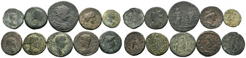 A mixed Lot of 10 Ancient Coins,About fine to about very fine. LOT SOLD AS IS, N...