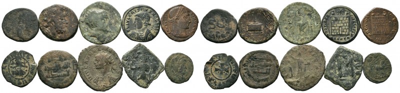 A mixed Lot of 10 Ancient Coins,About fine to about very fine. LOT SOLD AS IS, N...