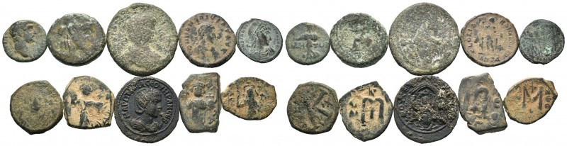 A mixed Lot of 10 Ancient Coins,About fine to about very fine. LOT SOLD AS IS, N...