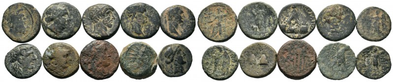 A mixed Lot of 10 Ancient Coins,About fine to about very fine. LOT SOLD AS IS, N...