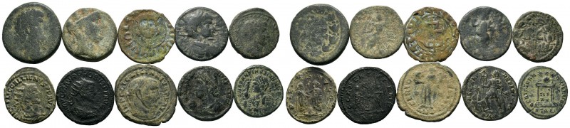 A mixed Lot of 10 Ancient Coins,About fine to about very fine. LOT SOLD AS IS, N...