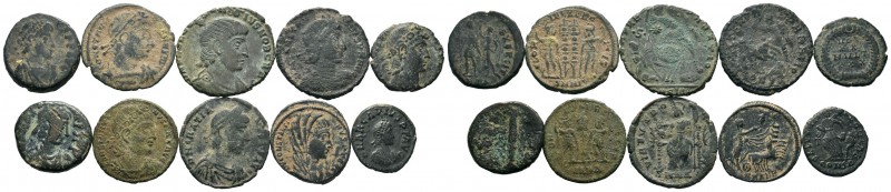 A mixed Lot of 10 Ancient Coins,About fine to about very fine. LOT SOLD AS IS, N...