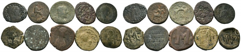 A mixed Lot of 10 Ancient Coins,About fine to about very fine. LOT SOLD AS IS, N...