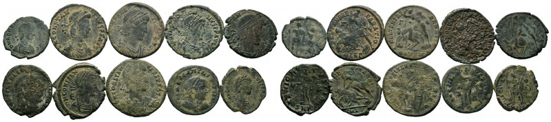 A mixed Lot of 10 Ancient Coins,About fine to about very fine. LOT SOLD AS IS, N...