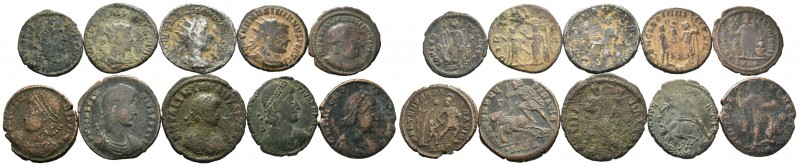 A mixed Lot of 10 Ancient Coins,About fine to about very fine. LOT SOLD AS IS, N...