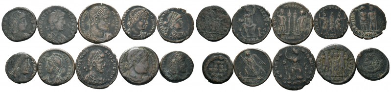 A mixed Lot of 10 Ancient Coins,About fine to about very fine. LOT SOLD AS IS, N...