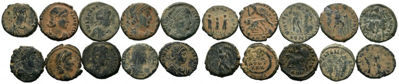 A mixed Lot of 10 Ancient Coins,About fine to about very fine. LOT SOLD AS IS, N...