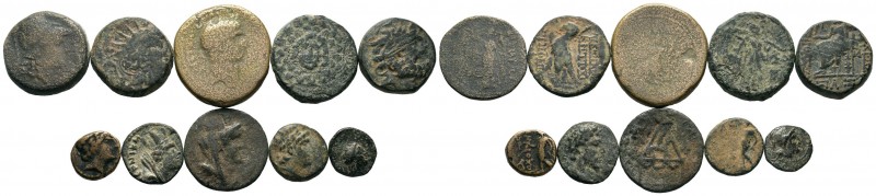 A mixed Lot of 10 Ancient Coins,About fine to about very fine. LOT SOLD AS IS, N...