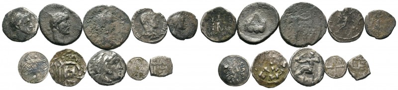 A mixed Lot of 10 Ancient Coins,About fine to about very fine. LOT SOLD AS IS, N...