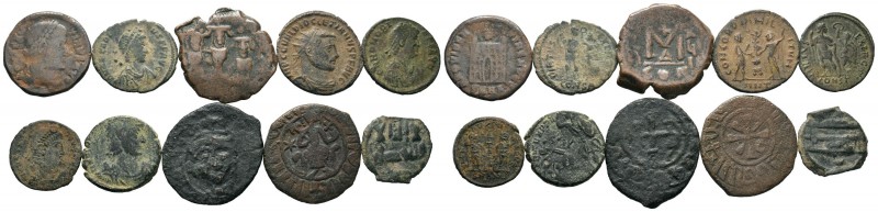 A mixed Lot of 10 Ancient Coins,About fine to about very fine. LOT SOLD AS IS, N...