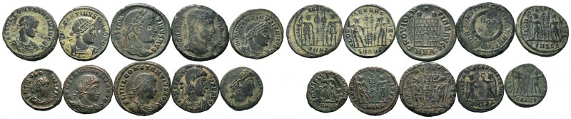 A mixed Lot of 10 Ancient Coins,About fine to about very fine. LOT SOLD AS IS, N...