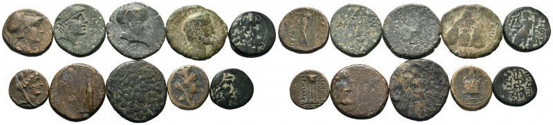 A mixed Lot of 10 Ancient Coins,About fine to about very fine. LOT SOLD AS IS, N...