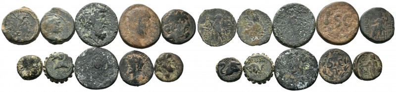 A mixed Lot of 10 Ancient Coins,About fine to about very fine. LOT SOLD AS IS, N...