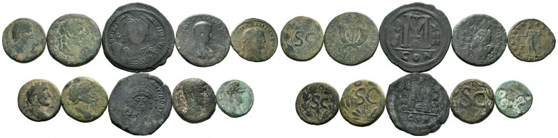 A mixed Lot of 10 Ancient Coins,About fine to about very fine. LOT SOLD AS IS, N...