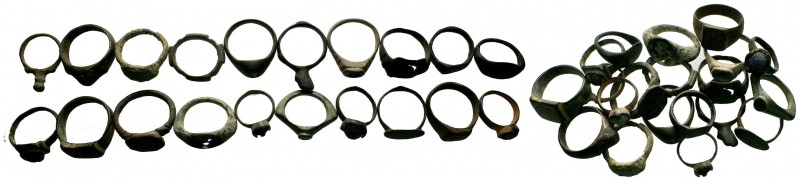 20x Lot Ancient Roman Rings,About fine to about very fine. LOT SOLD AS IS, NO RE...