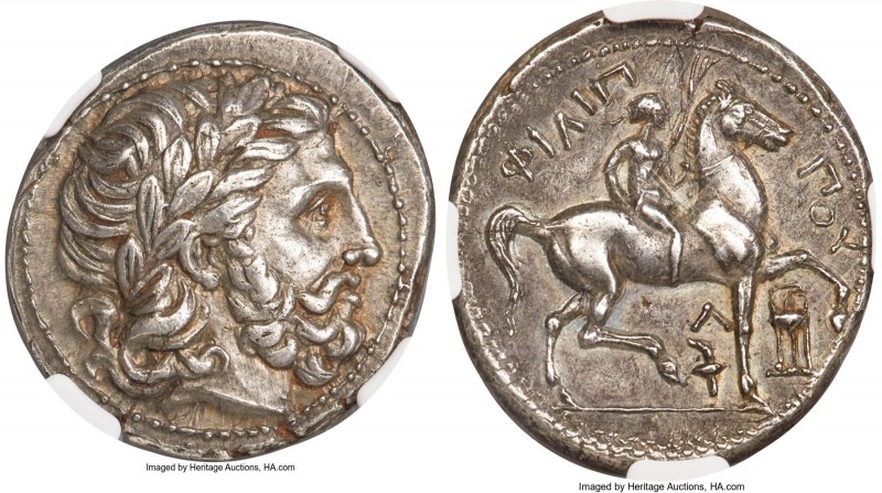MACEDONIAN KINGDOM. Philip II (359-336 BC). AR tetradrachm (26mm, 14.13 gm, 5h)....