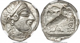 ATTICA. Athens. Ca. 475-465 BC. AR light weight tetradrachm (24mm, 15.62 gm, 11h). NGC Choice AU 5/5 - 4/5, edge cuts. Head of Athena right with front...