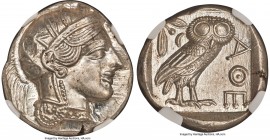 ATTICA. Athens. Ca. 440-404 BC. AR tetradrachm (25mm, 17.19 gm, 3h). NGC MS S 5/5 - 5/5. Mid-mass coinage issue. Head of Athena right, wearing crested...