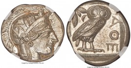 ATTICA. Athens. Ca. 440-404 BC. AR tetradrachm (25mm, 17.20 gm, 3h). NGC MS 5/5 - 5/5. Mid-mass coinage issue. Head of Athena right, wearing crested A...