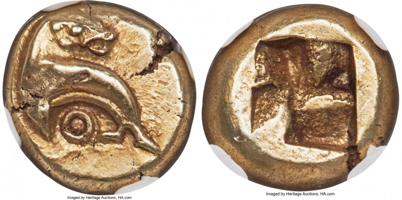 IONIA. Phocaea. Ca. 625-522 BC. EL sixth-stater or hecte (10mm, 2.59 gm). NGC AU...