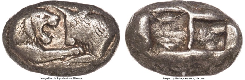 LYDIAN KINGDOM. Croesus (561-546 BC). AR stater or double siglos (20mm, 10.65 gm...