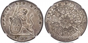 Insurrection 3 Florins 1790-(B) MS63 NGC, Brussels mint, KM50, Dav-1285. A one year type of just 44,000 specimens. Crisp with charming artistic imager...
