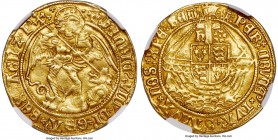 Henry VIII (1509-1547) gold Angel ND (1509-1526) AU55 NGC, Tower mint, Tower mm, S-2265, N-1760. 5.02gm. A lightly circulated specimen with even shall...