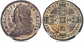 George II Proof 6 Pence 1746 PR64 NGC, KM582.2, S-3711, ESC-1619. Engrailed edge. Lovely rich greenish-yellow toning with hints of deep red cascading ...