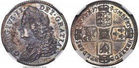 George II Proof Shilling 1746 PR62 NGC, KM583.3, S-3704, ESC-1208. From a supposed mintage of only 100 pieces and hailing from Britain's first Proof s...