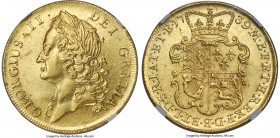 George II gold 2 Guineas 1739 AU53 NGC, KM578, S-3668. A bright canary-yellow example of this scarce issue often found with tooling or other problemat...