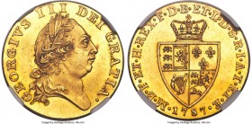 George III gold Proof Guinea 1787 PR60 NGC, KM609, S-3729, W&R-104. Highly reflective and quite attractive despite the grade, this piece shines with a...