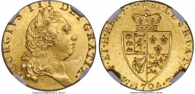 George III gold Guinea 1794 MS63 NGC, KM609, S-3729. A bright, attractively toned example of the type, with a some flan irregularity in the field to t...