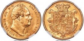 William IV gold Sovereign 1832 MS61 NGC, KM717, S-3829B. William IV sovereigns are particularly scarce to find in any grade; many examples remained in...