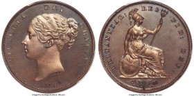 Victoria bronzed copper Proof Penny 1839 PR65 PCGS, KM739a, S-3948. A magnificent example of this popular issue, its surfaces a uniform chocolatey bro...