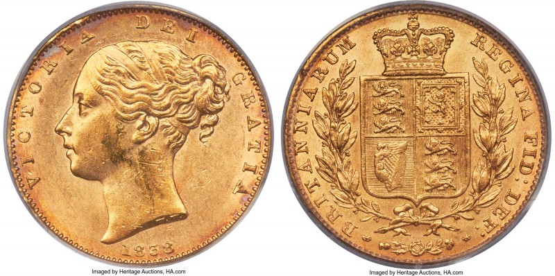 Victoria gold Sovereign 1838 Genuine (Damage) PCGS, KM736.1, S-3852. Exhibiting ...