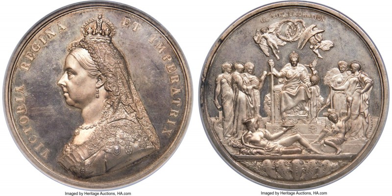 Victoria silver "Golden Jubilee" Medal ND (1887) MS64 NGC, BHM-3219, Eimer-1733....