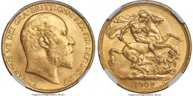 Edward VII gold 2 Pounds 1902 MS64+ NGC, KM806, S-3968. A rare issue in this near-gem quality, with only two examples graded higher, in MS65, by PCGS ...