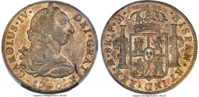 Charles IV 8 Reales 1790 Mo-FM MS62 PCGS, Mexico City mint, KM107, Cal-682. "CAROLUS IV" legend. Seldom seen so nice, elusive in any Mint State condit...