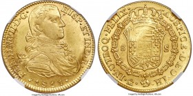 Ferdinand VII gold 8 Escudos 1811 Mo-HJ AU55 NGC, Mexico City mint, KM160. A soft sun-yellow example of this short-lived type, displaying the typical ...