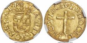 João III gold Cruzado Calvário ND (1521-1557) MS63 NGC, Lisbon mint, Fr-29 (this coin), Gomes-175 var. A highly lustrous example of this issue, typica...