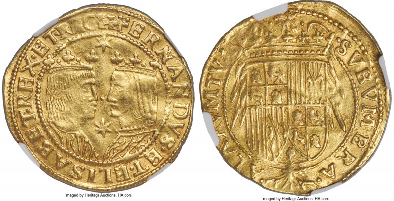 Catalonia. Philip III gold Trentin ND (1598-1621) AU50 NGC, Barcelona mint, KM-A...