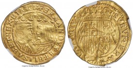 Catalonia. Philip III gold Trentin ND (1598-1621) AU50 NGC, Barcelona mint, KM-A7, Fr-39a, Cay-2906/5016, Cal-69. 7.12gm. Imitating a 2 Excelentes of ...