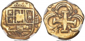 Philip IV gold Cob 8 Escudos ND (1631-1655) S-R XF45 NGC, Seville mint, KM59.2, Fr-200, Cal-51. 26.63gm. An imposing and full-sized gold denomination,...