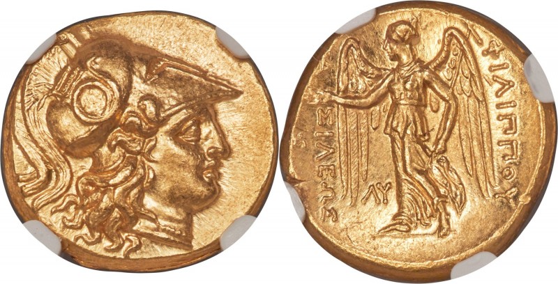 MACEDONIAN KINGDOM. Philip III Arrhidaeus (323-317 BC). AV stater (19mm, 8.59 gm...