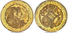 Bavaria. Maximilian II Emanuel gold 5 Ducat ND (1685) UNC Details (Edge Filing) NGC, Munich mint, KM342, Fr-215, Hauser-51. 17.36gm. A lustrous and fu...
